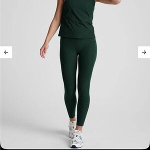 Beyond Yoga Spacedye Out Of Pocket High Waisted Midi Legging -spruce Heather